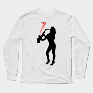 saxophone girl Long Sleeve T-Shirt